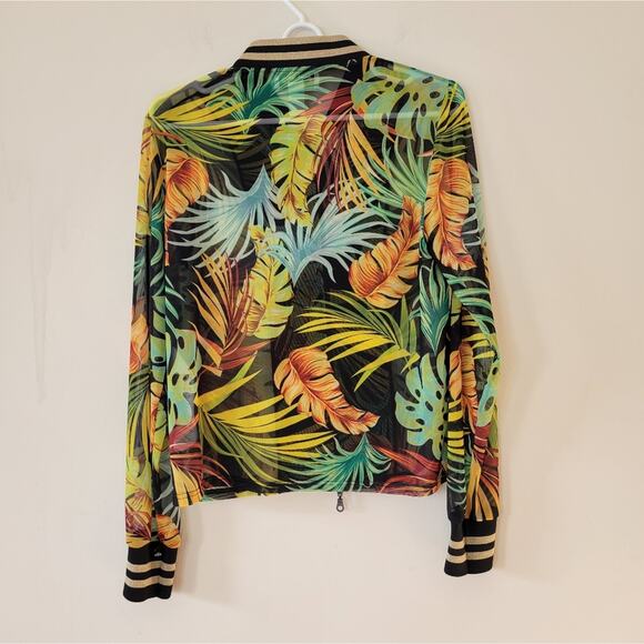 Joseph Ribkoff Black/Multi Tropical Sheer Shell Jacket size 6 - Picture 7 of 9